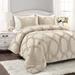 Lush Decor Avon Ruffled White 3-piece Comforter Set