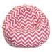 Majestic Home Goods Chevron Cotton Classic Bean Bag Chair Small/Large