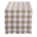 Design Imports Fringed Check Table Runner