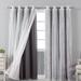 Aurora Home Mix & Match Blackout and Dot Sheer 4 Piece Curtain Panel Set - 52x84