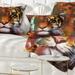 Designart 'Tiger with Butterfly Wings' Animal Throw Pillow