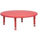 45" Round Plastic Height Adjustable Activity Table - School Table for 4