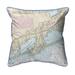 Block Island Sound - Quonochontaug, RI Nautical Map Small Pillow