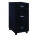 Space Solutions Black 3-drawer Mobile File Cabinet