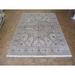 Hand Knotted Ivory Tabriz Gombad with Wool & Silk Oriental Rug - 9'10 x 13'1