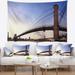 Designart 'Brooklyn Bridge in New York City' Cityscape Wall Tapestry