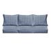 Sorra Home Navy Chainlink Indoor/ Outdoor Corded Sofa Cushion Set