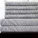 6 Piece Paisley Print Bedroom Bed Sheet Set- Grey