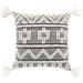 The Curated Nomad Taber Boho Tassels Wool 18-inch Pillow with Down or Poly Fill