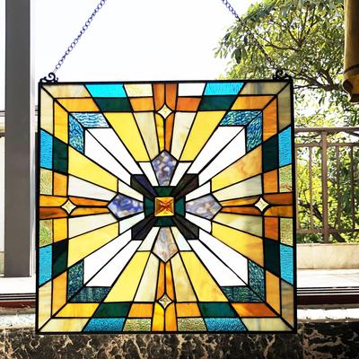 Gracewood Hollow Cao Mission-style Glass Window Panel/Suncatcher