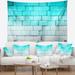 Designart 'Blue Mosaic Cubes' Contemporary Wall Tapestry