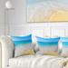 Designart 'Calm Blue Sea Waves' Seascape Throw Pillow