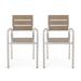 Cape Coral Outdoor Modern Aluminum Dining Chair (Set of 2) by Christopher Knight Home