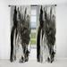 Designart 'White, Grey and White Marble Acrylic VI' Modern Blackout Curtain Single Panel