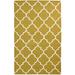 One of a Kind Hand-Tufted Modern & Contemporary 5' x 8' Trellis Wool Gold Rug - 5'0"x7'11"