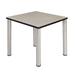 Kerry 30" Square Breakroom Table- Maple/ Chrome