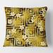 Designart 'Modern gold luxury pattern' Mid-Century Modern Throw Pillow