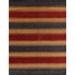 Contemporary Stripe Gabbeh Oriental Living Room Area Rug Hand-Knotted - 8'0" x 10'0"