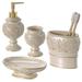 Creative Scents Shannon Beige Bathroom Accessories Set of 4
