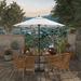 North Bend 7.5 Crank Lift Auto Tilt Patio Umbrella with Outdoor Rated Olefin Fabric by Havenside Home