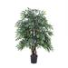 Vickerman 4' Artificial Green Smilax Extra Full Bush, Plastic Pot.