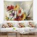 Designart 'Flowers Illustration' Floral Wall Tapestry