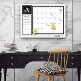 'Monogram' Dry Erase Monthly Calendar on ArtPlexi (16" x 20")