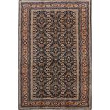 Navy Blue Geometric Ardebil Persian Home Decor Area Rug Hand-Knotted - 5'3" x 8'8"