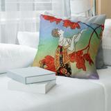 Porch & Den George Barbier 'Woman in Red' Throw Pillow