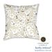 Laural Home kathy ireland® Small Business Network Member Retro Floral Neutral Decorative Throw Pillow - 18x18