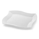 Solid Square Wave Disposable Plastic Plate Packs - Party Supplies