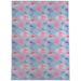 BOHO FLORAL DANCE LIGHT BLUE Area Rug by Terri Ellis