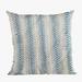 Plutus Garden Tassel Blue Stripes Luxury Outdoor/Indoor Decorative Throw Pillow
