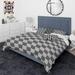 Designart 'Monochrome Geometric Pattern XI' Mid-Century Modern Duvet Cover Comforter Set