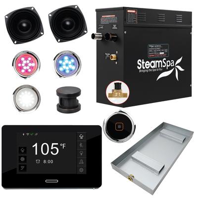 Black Series Wifi and Bluetooth 4.5kW Steam Bath Generator Package