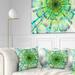 Designart 'Light Blue Digital Flower Petals Close up' Floral Throw Pillow