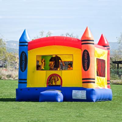 JumpOrange Crayon Commercial Grade Inflatable Bounce House with Air Blower, Indoor Outdoor Kids Play, Outdoor Play