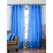 Island Blue Tie Top Sheer Sari Curtain / Drape / Panel - Piece