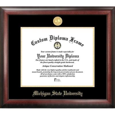 Michigan State 11w x 8.5h Gold Embossed Diploma Frame