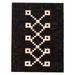 ECARPETGALLERY Handmade Cowhide Patchwork Black Leather Rug - 3'9 x 5'6