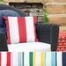 Big Sea Stripes Outdoor Safe Decorative Throw Pillow