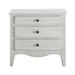 Ella Solid Wood Three Drawer Nightstand in White Wash