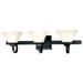 Lavery Agilis Sand Coal & Painted White Glass 3 Light Bath Bar