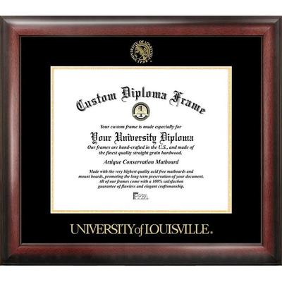 University of Louisville 17w x 14h Gold Embossed Diploma Frame