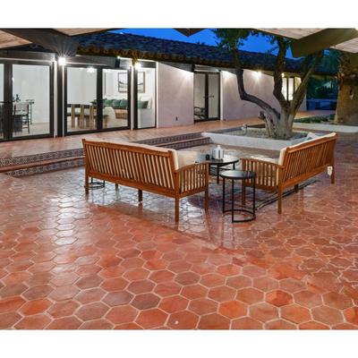 Natural Terracotta Hexagon, 7.5 in x 6.5in Tile