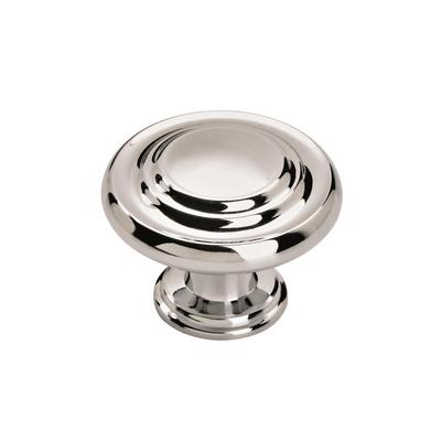 Inspirations 1-5/16 in (33 mm) Diameter Polished Chrome Cabinet Knob - 10 Pack - 1.3125