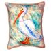 Pelican on Rice 16-inch x 20-inch Indoor/Outdoor Throw Pillow