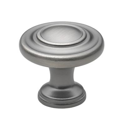 GlideRite 1.25-inch Satin Pewter Classic 3-Ring Round Knobs (Pack of 10 or 25)