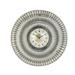 Silver Metal Natural Wall Clock 31 x 31 x 2