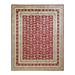 Overton Hand Knotted Wool Vintage Inspired Traditional Mogul Red Area Rug - 8' 3" x 10' 5"